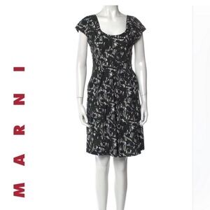 MARNI Short Sleeve Cool Cotton A Line Dress